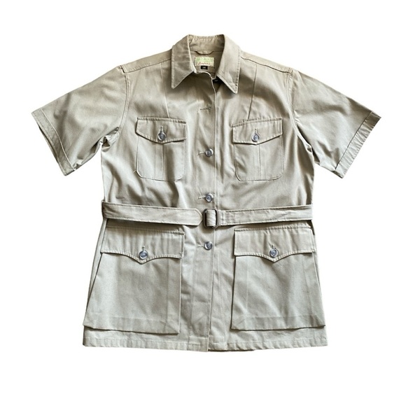 Abercrombie & Fitch Tops - Vintage Abercrombie & Fitch Safari Button Down Kahaki Shirt Women’s 14